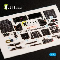 F-35A 3D декаль інтер'єр для комплекту Hasegawa 1:72 KELIK K72035