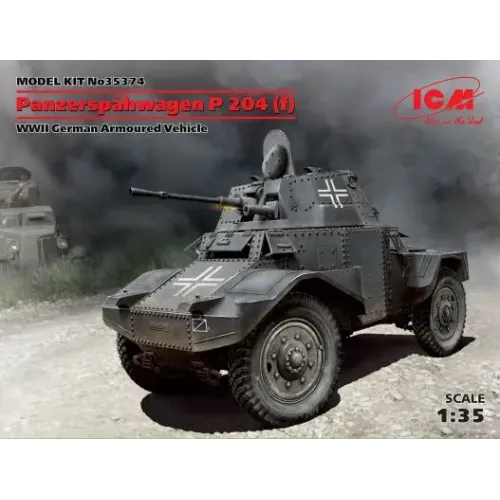 Бронетехника и артиллерия Немецкий бронеавтомобиль Panzerspahwagen P 204 (f), II МВ (ICM 35374)