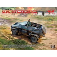Збірна модель 1:35 Німецький бронеавтомобіль Sd.Kfz. 247 Ausf.B з екіпажем ICM 35111