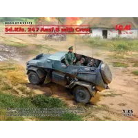 Збірна модель 1:35 Німецький бронеавтомобіль Sd.Kfz. 247 Ausf.B з екіпажем ICM 35111