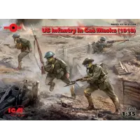 Піхота США у протигазах, 1918 р.