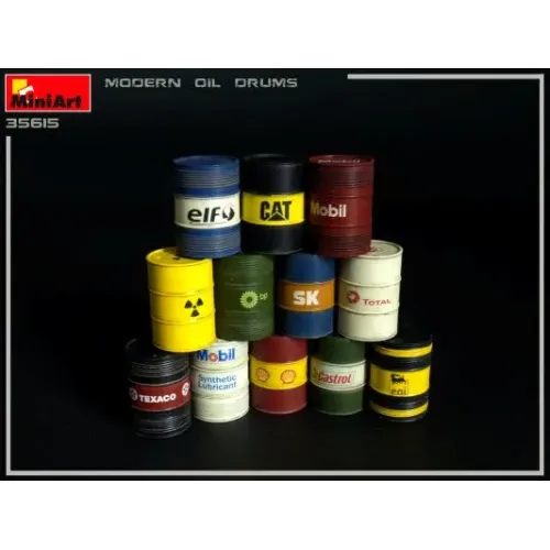 Набори деталіровки Збірна модель 1:35 Сучасні нафтові бочки 200л МініАрт 35615