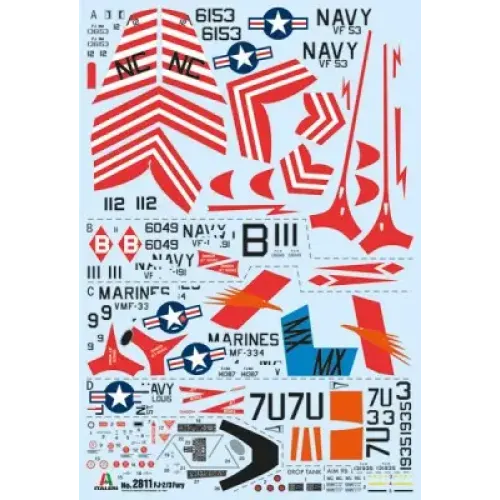 Сборная модель самолета Cборная модель 1:48 Самолет North American FJ-2:3 Fury Италери 2811 1:48