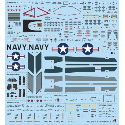Збірна модель літака Збірна модель 1:48 Літак F-4J Фантом ll Італері 2781 1:48