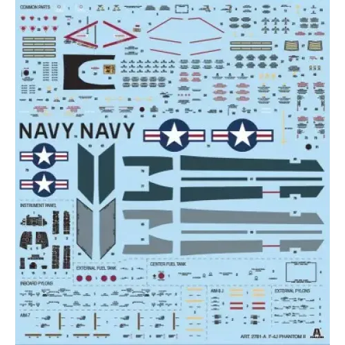Збірна модель літака Збірна модель 1:48 Літак F-4J Фантом ll Італері 2781 1:48