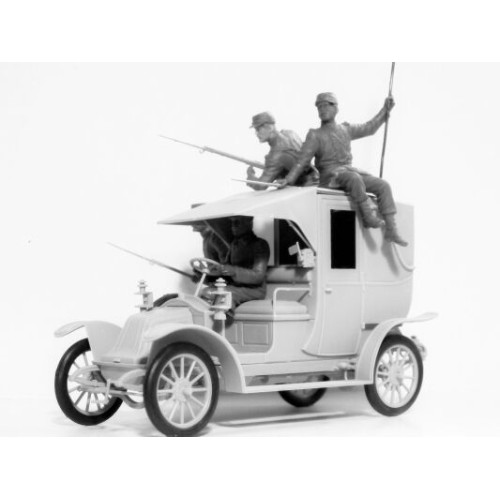 Авто-мото Машина такси с французской пехотой, "Битва Марни" (1914) 1:35