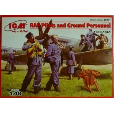 Сборная модель 1:48 Фигуры пилоты и наземный персонал Королевских ВВС (1939-1945) ICM 48081