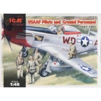 Збірна модель 1:48 Фігури Пілоти та наземний персонал ВПС США (1941-1945) ICM 48083