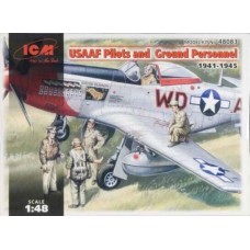 Збірна модель 1:48 Фігури Пілоти та наземний персонал ВПС США (1941-1945) ICM 48083