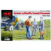 Сборная модель 1:48 Фигуры Немецкий наземный персонал Люфтваффе (1939–1945) ICM 48085