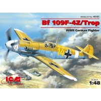 Сборная модель 1:48 немецкий истребитель Мессершмитт Bf 109F-4Z:Trop ICM 48105