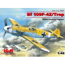 Сборная модель 1:48 немецкий истребитель Мессершмитт Bf 109F-4Z:Trop ICM 48105