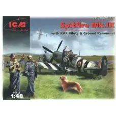 Spitfire Mk.IX with RAF Pilots and Ground Personnel