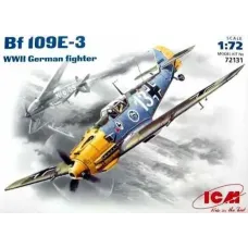 Сборная модель 1:72 немецкий истребитель Мессершмитт Bf 109 E3 ICM 72131