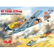 Сборная модель 1:72 Самолет Мессершмитт Bf 109E-7:Троп ICM 72133