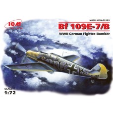 Сборная модель 1:72 немецкий истребитель-бомбардировщик Мессершмитт Bf 109E-7:B ICM 72135