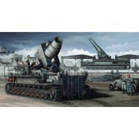 Самоходная мортира Karl-Gerat 040/041 (начальная версия) на железнодорожных путях