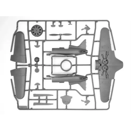 Збірна модель літака Збірна модель 1:48 Літак І-16 тип 24 ICM 48097 1:48