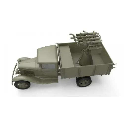 Бронетехника и артиллерия Военный 1,5 тонный грузовик с пулеметом "M-4 Maxim" AA 1:35