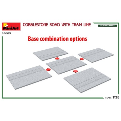 Будівлі та елементи Збірна модель 1:35 Дорога з трамвайною колією Miniart 36065