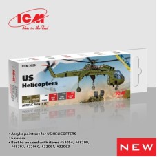 Набор акриловых красок для вертолетов США ICM3026