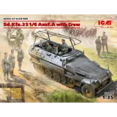 Немецкий бронетранспортер Sd.Kfz.251/6 Ausf.A с экипажем 1:35
