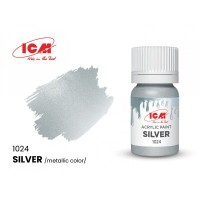 Акрилова фарба Silver : Срібний ICM1024