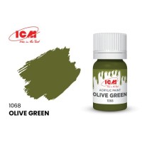 Акриловая краска Olive Green : Оливковый зелёный ICM1068