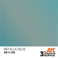 Акрилова фарба METALLIC BLUE METALLIC - БЛАКИТНИЙ МЕТАЛІК : INK АК-Interactive AK11199