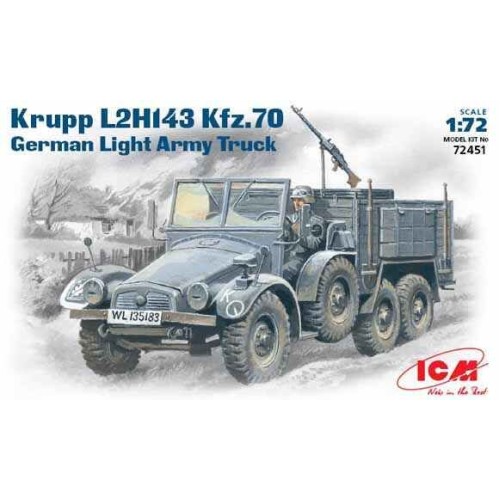 Бронетехника и артиллерия ICM72451 Krupp L2H143 Kfz.70 WWII German truck