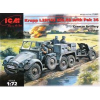 Збірна модель 1:72 Німецький артилерійський тягач Крупп L2H143 Kfz.69 з Pak 36 ICM 72461