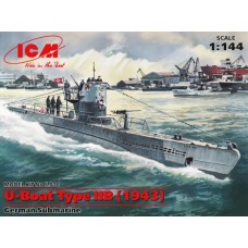 Сборная модель 1:144 Немецкая подводная лодка U-Boat типа IIB (1943) ICM S010