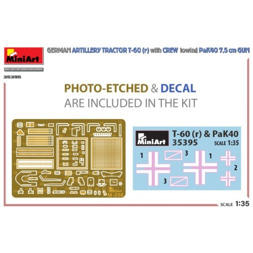Бронетехника и артиллерия Немецкий артиллерийский тягач Т-60(р) с экипажем, буксирующим пушку PaK40