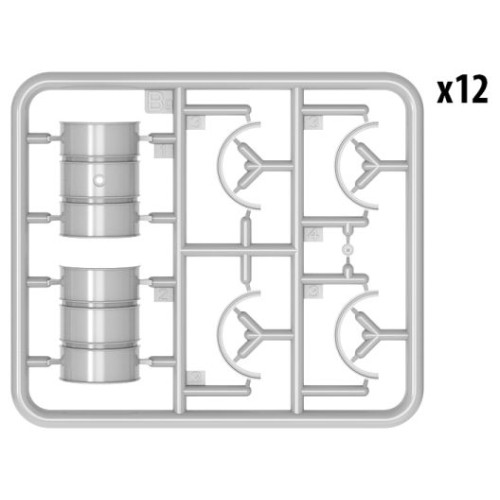 Наборы деталировки Сборная модель 1:35 Набор Немецкие 200-литровые бочки для горючего Миниарт 35597