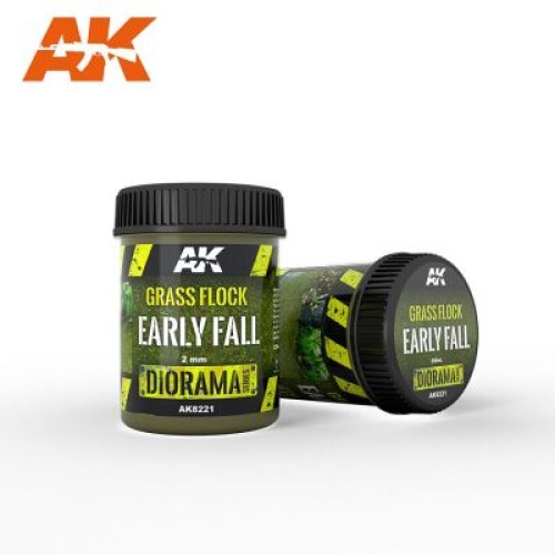 Текстурные пигменты AK Interactive TM Grass flock 2mm early fall : Флок нейлонового типа 2мм (Ранняя осень)