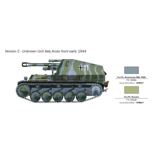 Бронетехніка та артилерія Збірна модель 1:72 САУ SD.KFZ.124 WESPE Italeri 7061