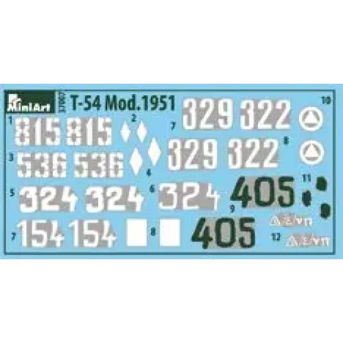 Бронетехніка та артилерія Середній танк T-54-3 з повним інтер'єром, 1951 р. 1:35