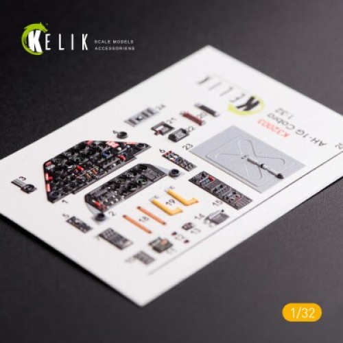 Декали AH-1G Cobra 3D декаль интерьер для комплекта ICM 1:32 КЕЛИК K32003