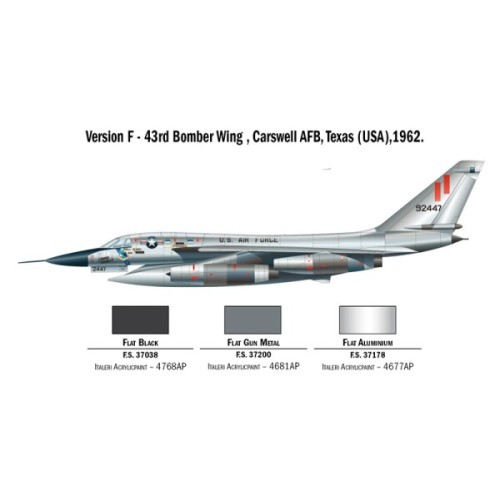 Сборная модель самолета Сборная модель 1:72 Самолет B-58 Hustler Италери 1142 1:72