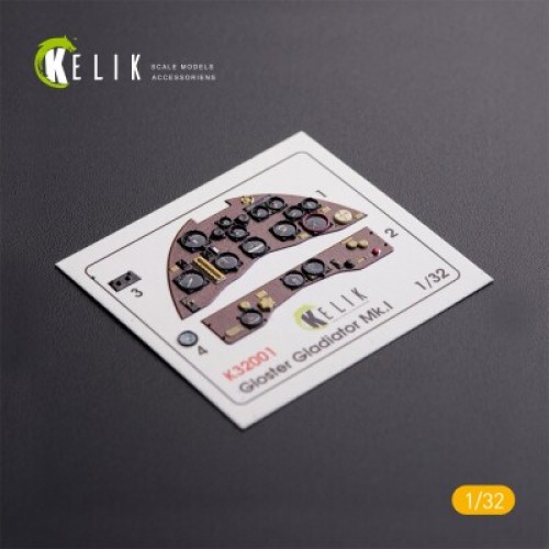 Декали Gloster Gladiator Mk.I:II 3D декаль интерьер для комплекта ICM 1:32 КЕЛИК K32001