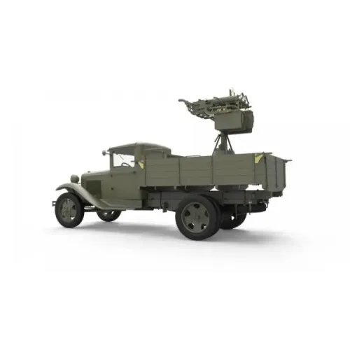 Бронетехника и артиллерия Военный 1,5 тонный грузовик с пулеметом "M-4 Maxim" AA 1:35