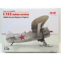 Збірна модель 1:48 Радянський винищувач-біплан I-153 (зимова версія) ICM 48096