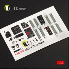 SBD-4 "Dauntless" 3D декаль интерьер для комплекта Hasegawa 1:48 КЕЛИК K48039