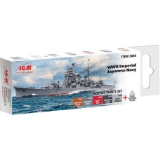 Набор акриловых красок для Императорского флота Японии 2СВ ICM3064
