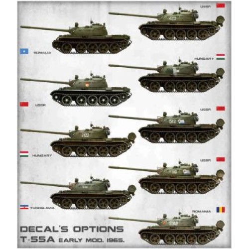 Бронетехніка та артилерія Збірна модель 1:35 Танк Т-55А раннього зразка 1965 року MiniArt 37057