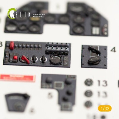 Декалі P-40M 3D декаль інтер'єр для комплекту Trumpeter 1:32 KELIK K32005