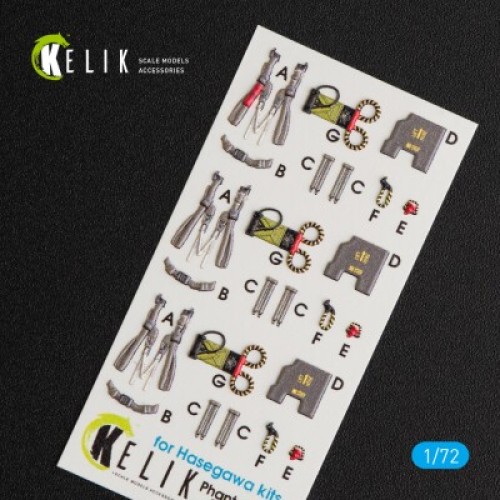 Декали F-4EJ Kai Phantom II 3D декаль интерьера для комлпекта Hasegawa 1:72 КЕЛИК K72032