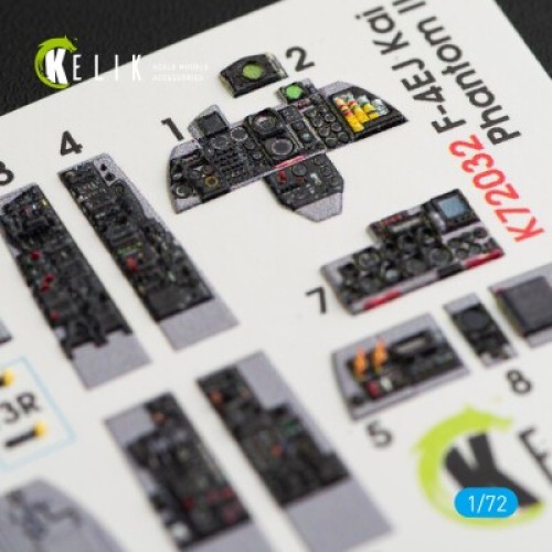 Декали F-4EJ Kai Phantom II 3D декаль интерьера для комлпекта Hasegawa 1:72 КЕЛИК K72032