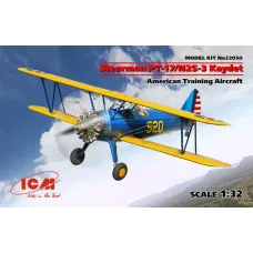 Сборная модель 1:32 Американский учебно-тренировочный самолет Stearman PT-17:N2S-3 Kaydet ICM 32050