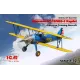 Сборная модель самолета Сборная модель 1:32 Американский учебно-тренировочный самолет Stearman PT-17:N2S-3 Kaydet ICM 32050 1:32